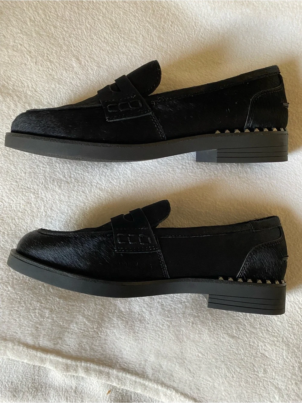 ASH Winona Loafers Black Pony Hair EU 41 US 10.5